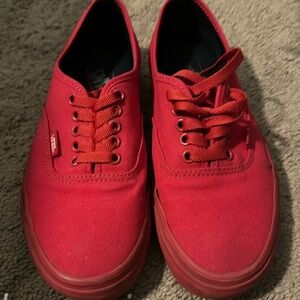 Women’s 8.5 all red vans